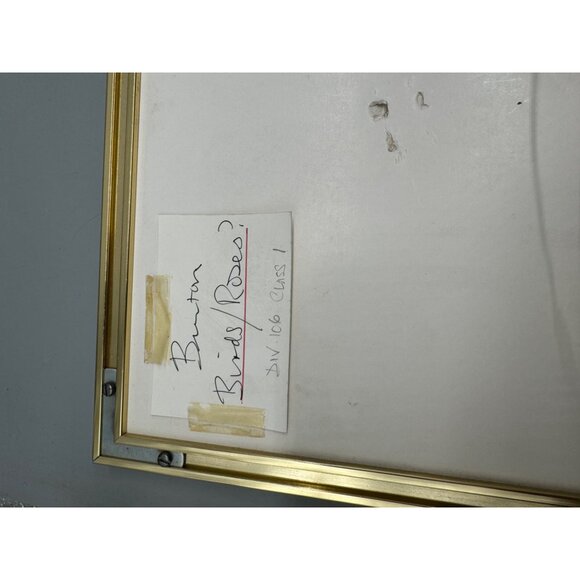 Abstract Fire Art Print By Burton In Gold Frame gray matted wire hanger red READ - Picture 10 of 10